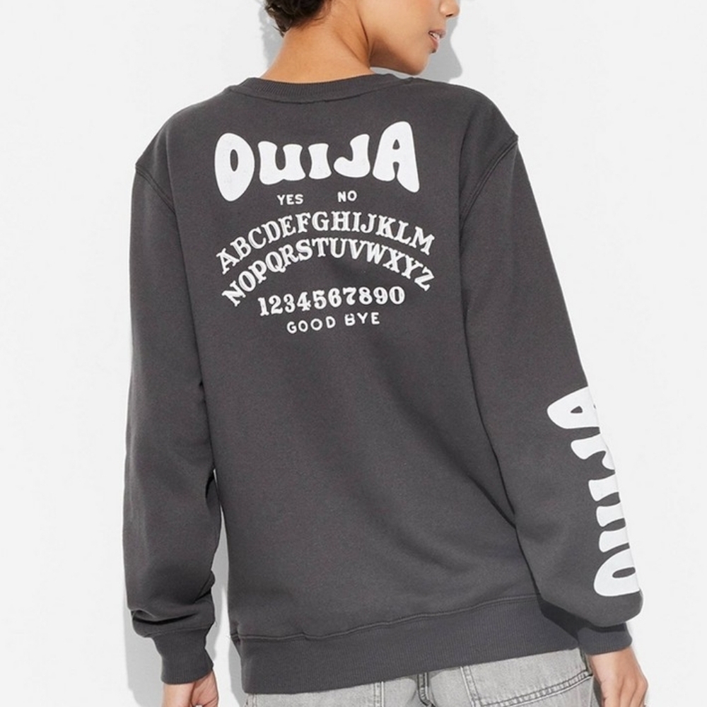 Ouija Halloween, Spooky Vibes, Graphic Gray Women's Sweater